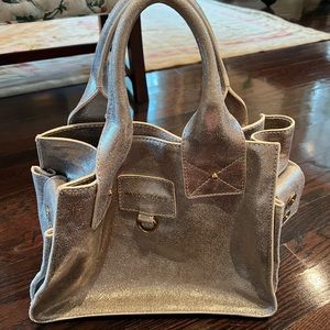 Vintage Marc Jacob’s metallic brushed leather tote bag